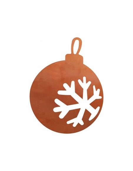 Christbaumschmuck Kugel mit Flocke, mittel, Ø 13,5 cm