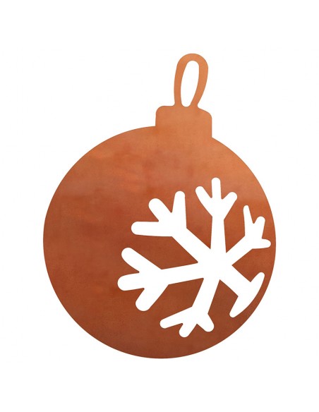 Christbaumschmuck Kugel mit Flocke, groß, Ø 18 cm