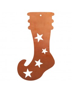 Metall Christbaumschmuck Socke - groß - Höhe 18 cm