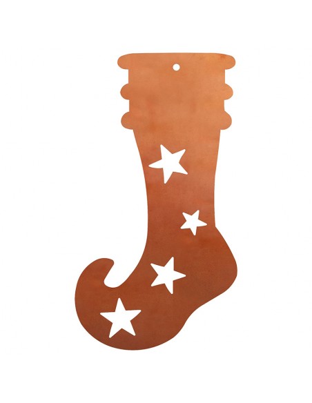 Metall Christbaumschmuck Socke - groß - Höhe 18 cm Metall Christbaumschmuck Socke - groß - Höhe 18 cm