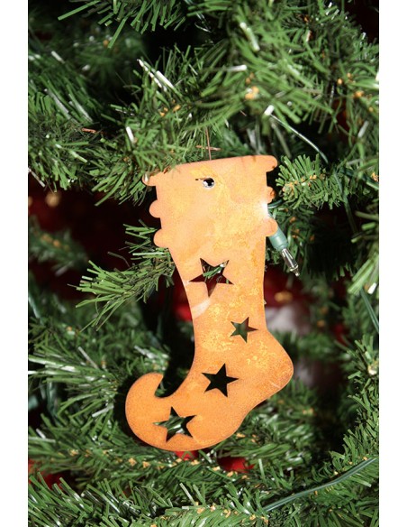 Metall Christbaumschmuck Socke - mittel - Höhe 13,5 cm Metall Christbaumschmuck Socke - mittel - Höhe 13,5 cm