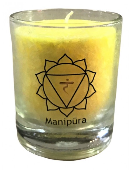 CHAKRA Schutz Kerze Gelb