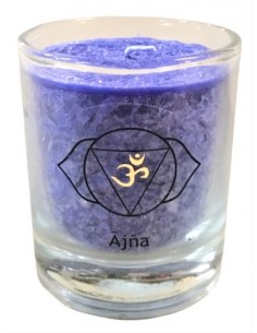 Glück CHAKRA Kerze Weisheit - Blau - klein ca. 6 cm - Kerze im Glas - Palm Light Diese SHAKRA Kerze in der blauen Ausführung, au