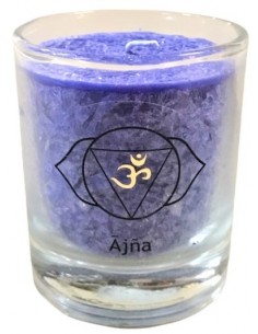 Glück CHAKRA Kerze Weisheit - Blau - klein ca. 6 cm - Kerze im Glas - Palm Light Diese SHAKRA Kerze in der blauen Ausführung, au 2
