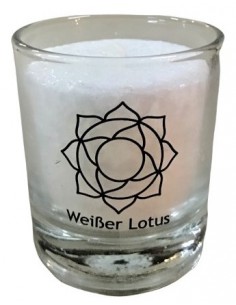 Glück CHAKRA Kerze Reinheit - Weiß - klein ca. 6 cm - Kerze im Glas - Palm Light Diese schöne Kerze im Glas mit weißem Palmwachs 2