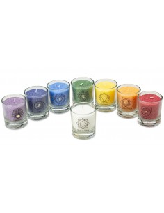 Glück CHAKRA Kerze im Glas - Mix Karton - ca. 6 cm CHAKRA-Kerzen ca. 6 cm Mix Karton
ca. 6 cm hoch
Brenndauer je ca. 15 Stun