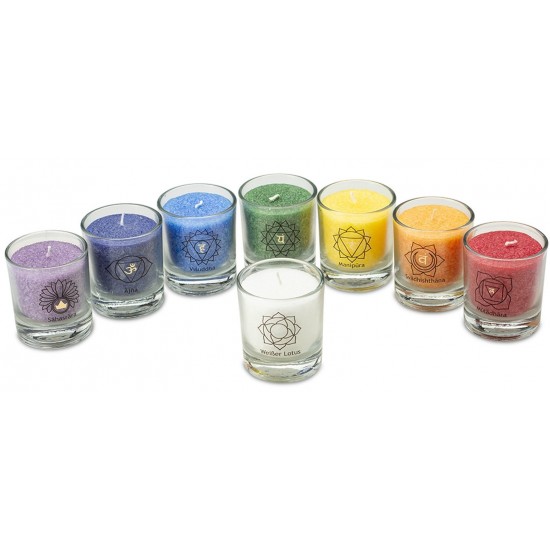 Glück CHAKRA Kerze im Glas - Mix Karton - ca. 6 cm CHAKRA-Kerzen ca. 6 cm Mix Karton

ca. 6 cm hoch
Brenndauer je ca. 15 Stun