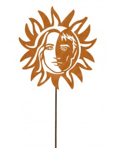 Mann & Frau Gartenstecker mit Sonne - Ø 40 cm