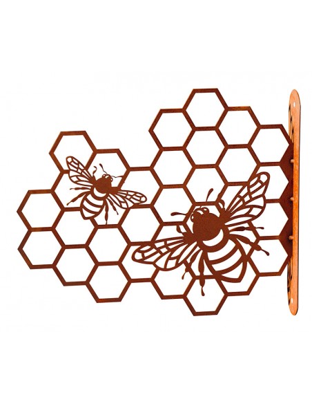 Bienenwabe zum Anschrauben aus Metall - Breite 44 cm