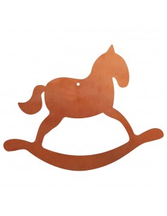 Edelrost Christbaumschmuck Schaukelpferd, groß, 18 cm hoch