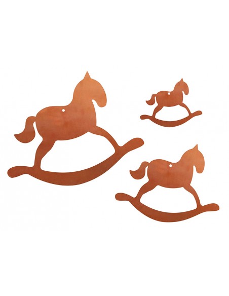 Christbaumschmuck Schaukelpferd - 3er Set