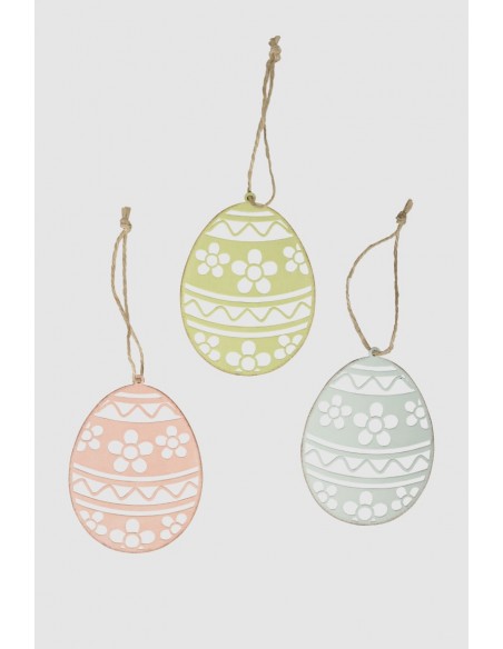 Start Ostereianhänger "Thalia" - 3er Set - rosa, blau, grün, 8x10 cm Ostereihänger "Thalia" - 3er Set 
Ostern kann kommen. Mit 