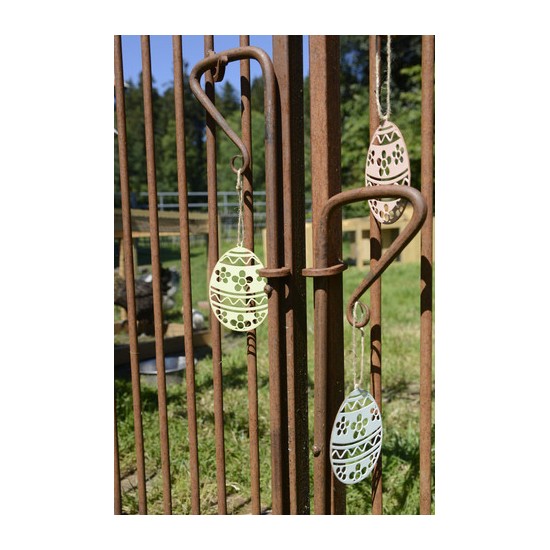 Osterschmuck Ostereianhänger Thalia - 3er Set - rosa, blau, grün, 8x10 cm Ostereihänger Thalia - 3er Set
Ostern kann kommen. Mi