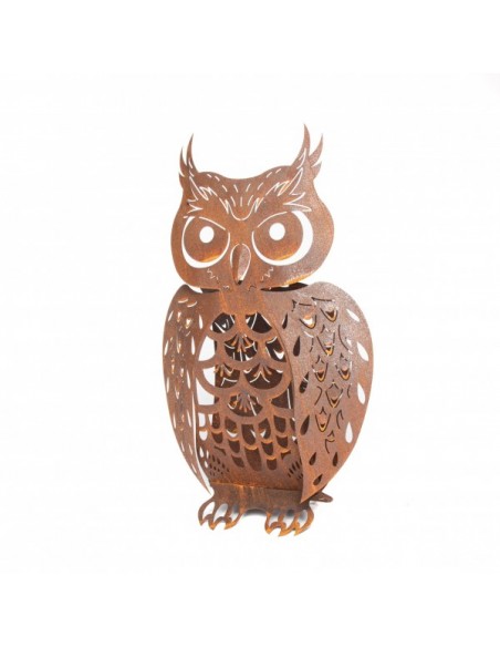 Deko Eulen Filigrane Deko Eule - 68 cm hoch - Beleuchtbar 
Höhe 68 cm
Breite 40 cm
Tiefe 27 cm
