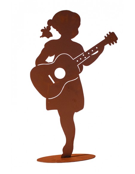 Dekofigur - Mädchen Lucy mit Gitarre - Höhe 50 cm