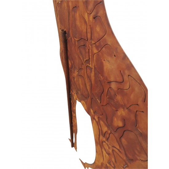 Tiere - Edelrost Tierfiguren Giraffe mit Rohr als Steckverbindung - 200 cm hoch Giraffe mit einem Rohr welches als Steckverbindu