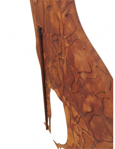 Tiere - Edelrost Tierfiguren Giraffe mit Rohr als Steckverbindung - 200 cm hoch Giraffe mit einem Rohr welches als Steckverbindu