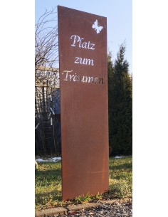 Start Sichtschutz zum stecken - Platz zum Träume - Höhe 120 cm 
Höhe 120 cm
Breite 30 cm
Füße 14,5 cm
 2