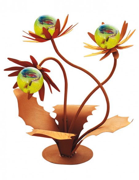 Glasblume - Distel - Höhe 70 cm - Hellgrüne Glaskugeln Glasblume - Distel - Höhe 70 cm - Hellgrüne Glaskugeln