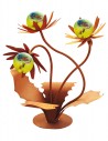 Glasblume - Distel - Höhe 70 cm - Hellgrüne Glaskugeln