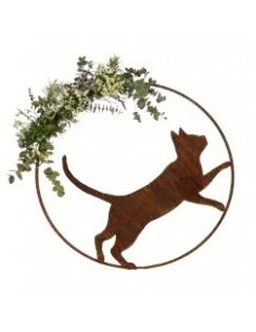 Deko Katzen und Mäuse Katze im Ring - gehend zum Hängen - Ø 50cm Gehende Katze im Ring zum Hängen.
Durchmesser 50 cm
 2