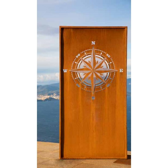 Sichtschutzwände und Paravents Sichtschutzwand „ Rosa dei venti“ Windrose Paravent „ Rosa dei venti“ Windrose, mit Umrandung aus