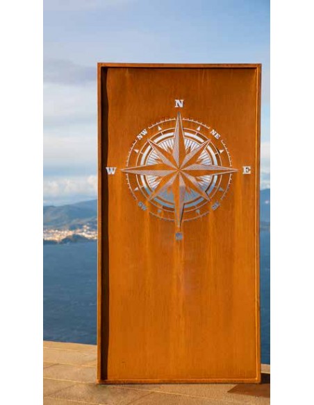 Sichtschutzwände und Paravents Sichtschutzwand „ Rosa dei venti“ Windrose Paravent „ Rosa dei venti“ Windrose, mit Umrandung aus