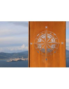 Sichtschutzwände und Paravents Sichtschutzwand „ Rosa dei venti“ Windrose Paravent „ Rosa dei venti“ Windrose, mit Umrandung aus 2