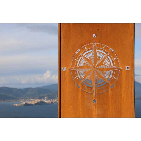 Sichtschutzwände und Paravents Sichtschutzwand „ Rosa dei venti“ Windrose Paravent „ Rosa dei venti“ Windrose, mit Umrandung aus