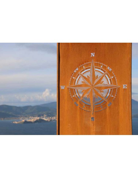 Sichtschutzwände und Paravents Sichtschutzwand „ Rosa dei venti“ Windrose Paravent „ Rosa dei venti“ Windrose, mit Umrandung aus