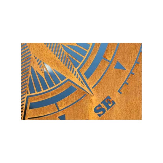 Sichtschutzwände und Paravents Sichtschutzwand „ Rosa dei venti“ Windrose Paravent „ Rosa dei venti“ Windrose, mit Umrandung aus