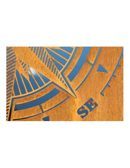 Sichtschutzwände und Paravents Sichtschutzwand „ Rosa dei venti“ Windrose Paravent „ Rosa dei venti“ Windrose, mit Umrandung aus