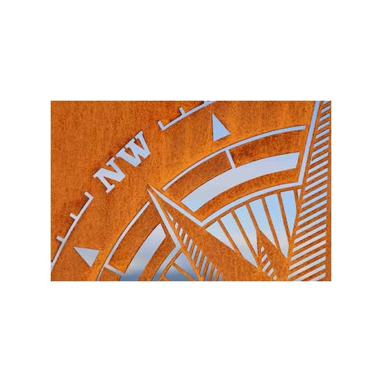 Sichtschutzwände und Paravents Sichtschutzwand „ Rosa dei venti“ Windrose Paravent „ Rosa dei venti“ Windrose, mit Umrandung aus