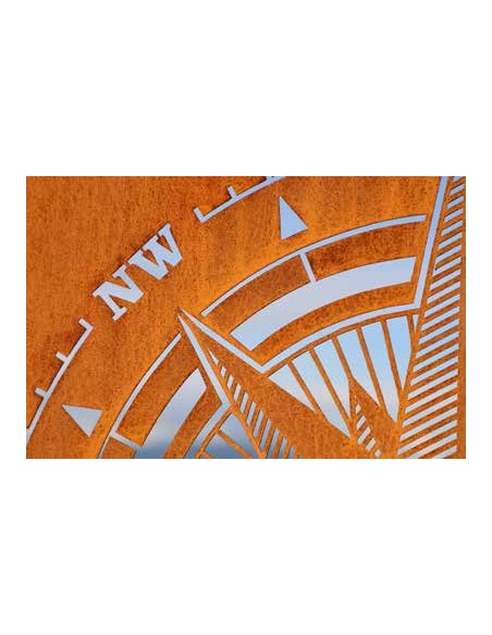 Sichtschutzwände und Paravents Sichtschutzwand „ Rosa dei venti“ Windrose Paravent „ Rosa dei venti“ Windrose, mit Umrandung aus