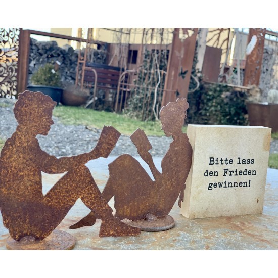 Menschen und Silhouetten Dekofigur lesender Mann klein - Höhe 13 cm 
Höhe 13 cm
auf Platte

