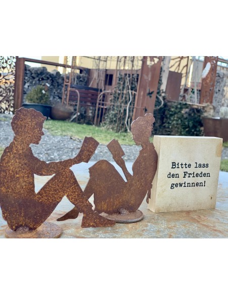 Menschen und Silhouetten Dekofigur lesender Mann klein - Höhe 13 cm 
Höhe 13 cm
auf Platte

