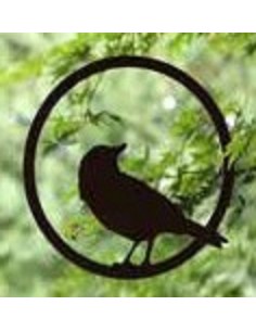 Deko zum Hängen Deko Vogel im Ring - nach hinten schauend