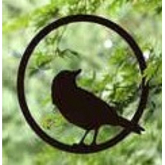 Deko zum Hängen Deko Vogel im Ring - nach hinten schauend