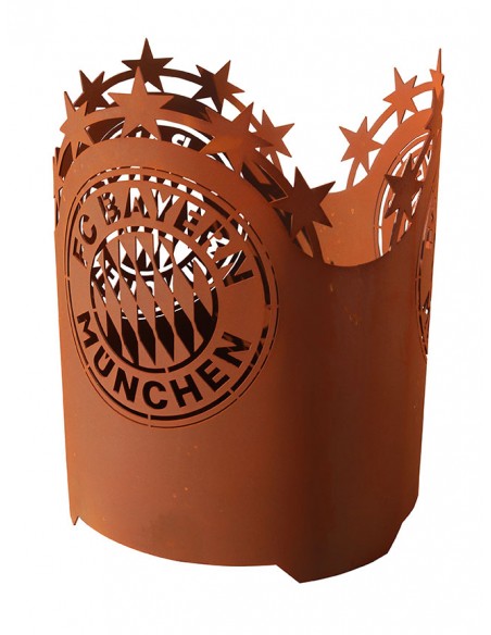 FC Bayern Feuerkorb - Rund - 5 Sterne Design - Höhe 50 cm