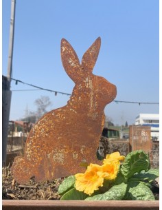 Hasen Süßer Deko Osterhase als Gartenstecker - Höhe 22 cm Dieser süße Osterhase kann einfach in das Erdreich gesteckt werden und 2