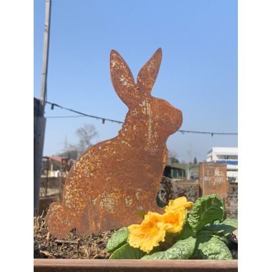 Hasen Süßer Deko Osterhase als Gartenstecker - Höhe 22 cm Dieser süße Osterhase kann einfach in das Erdreich gesteckt werden und