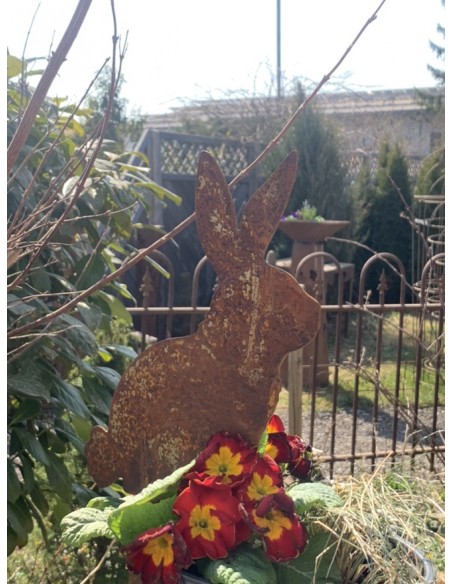 Hasen Süßer Deko Osterhase als Gartenstecker - Höhe 22 cm Dieser süße Osterhase kann einfach in das Erdreich gesteckt werden und