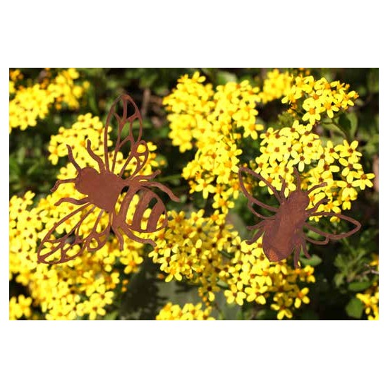 Käfer - Biene und Co als Gartendeko Figuren Bienenhänger mit Ausschnitten - Breite 16 cm - Höhe 11 cm Breite 16 cm -
Höhe 11 cm