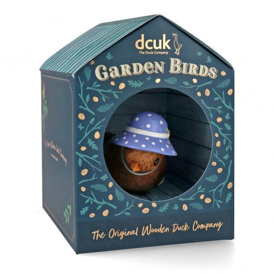 Start Naturholz Deko Vogel mit gepunktetem Hut - blau Süßes Vögelchen aus Naturholz
Dieses Vögelchen mit ihrem süßen gepunktete