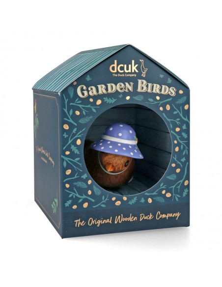 Start Naturholz Deko Vogel mit gepunktetem Hut - blau Süßes Vögelchen aus Naturholz
Dieses Vögelchen mit ihrem süßen gepunktete