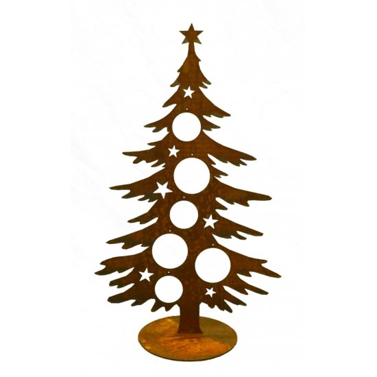Weihnachtsbaum Metall 60 cm hoch für Christbaumkugeln - Dekotanne
