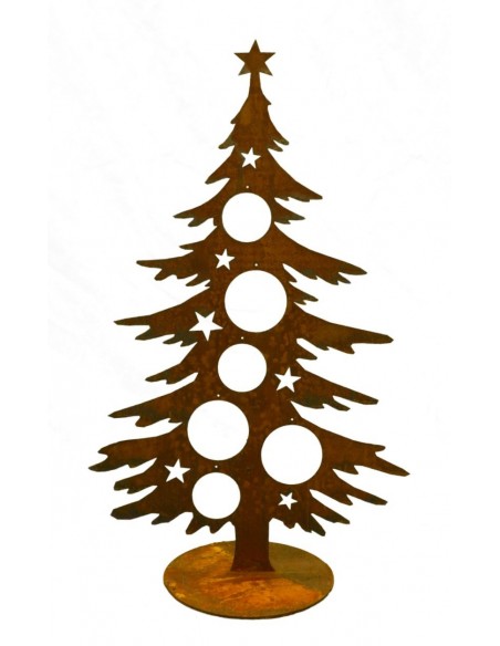 Weihnachtsbaum Metall 60 cm hoch für Christbaumkugeln - Dekotanne