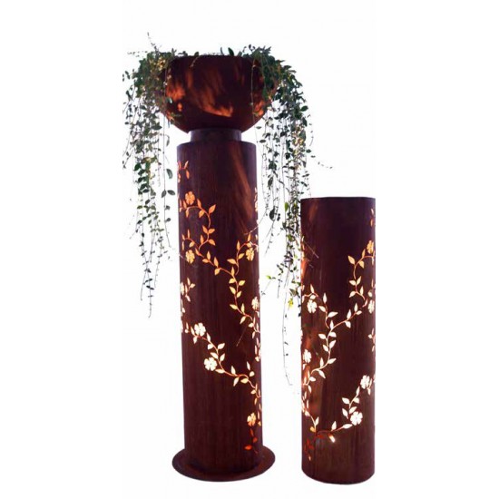 runde Pflanzschalen Halbkugel (Schale) Ø 40 cm mit angeschw. Ring als Standfuss 
Schale mit Ring angeschweißt - stabiler Stand
