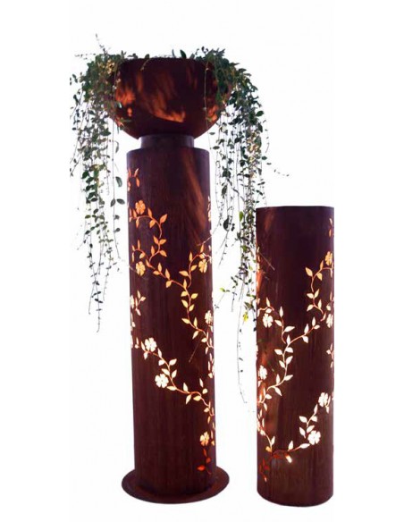 runde Pflanzschalen Halbkugel (Schale) Ø 40 cm mit angeschw. Ring als Standfuss 
Schale mit Ring angeschweißt - stabiler Stand
