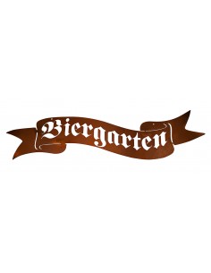Biergarten Banderole aus Metall - Breite 45 cm